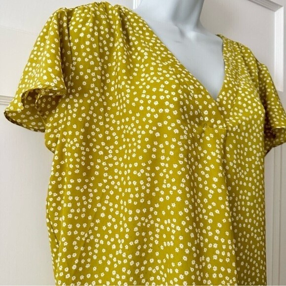 Carolina Belle Montreal Floral Short‎ Sleeve Blouse Size Large - Picture 7 of 13